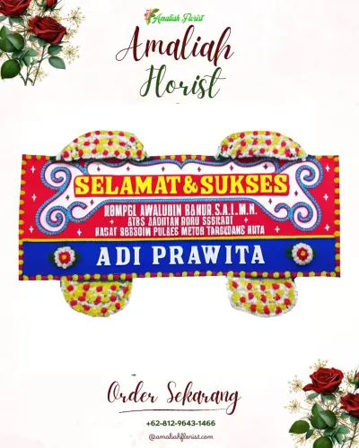 Karangan Bunga Ucapan Selamat di Amandanom